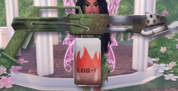 Green AOB-C Flamethrower gear - April Fools hidden code reward